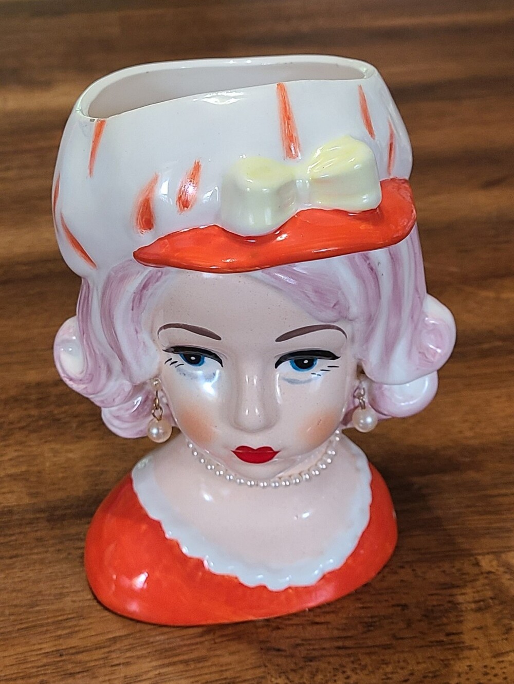 Vintage Lady Head Vase